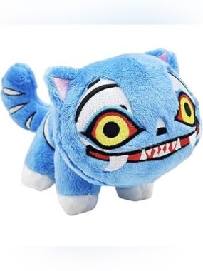 KPop Demon Hunters Derpy Inspired Tiger Plush Blue Mini Stuffed Animal NWOT